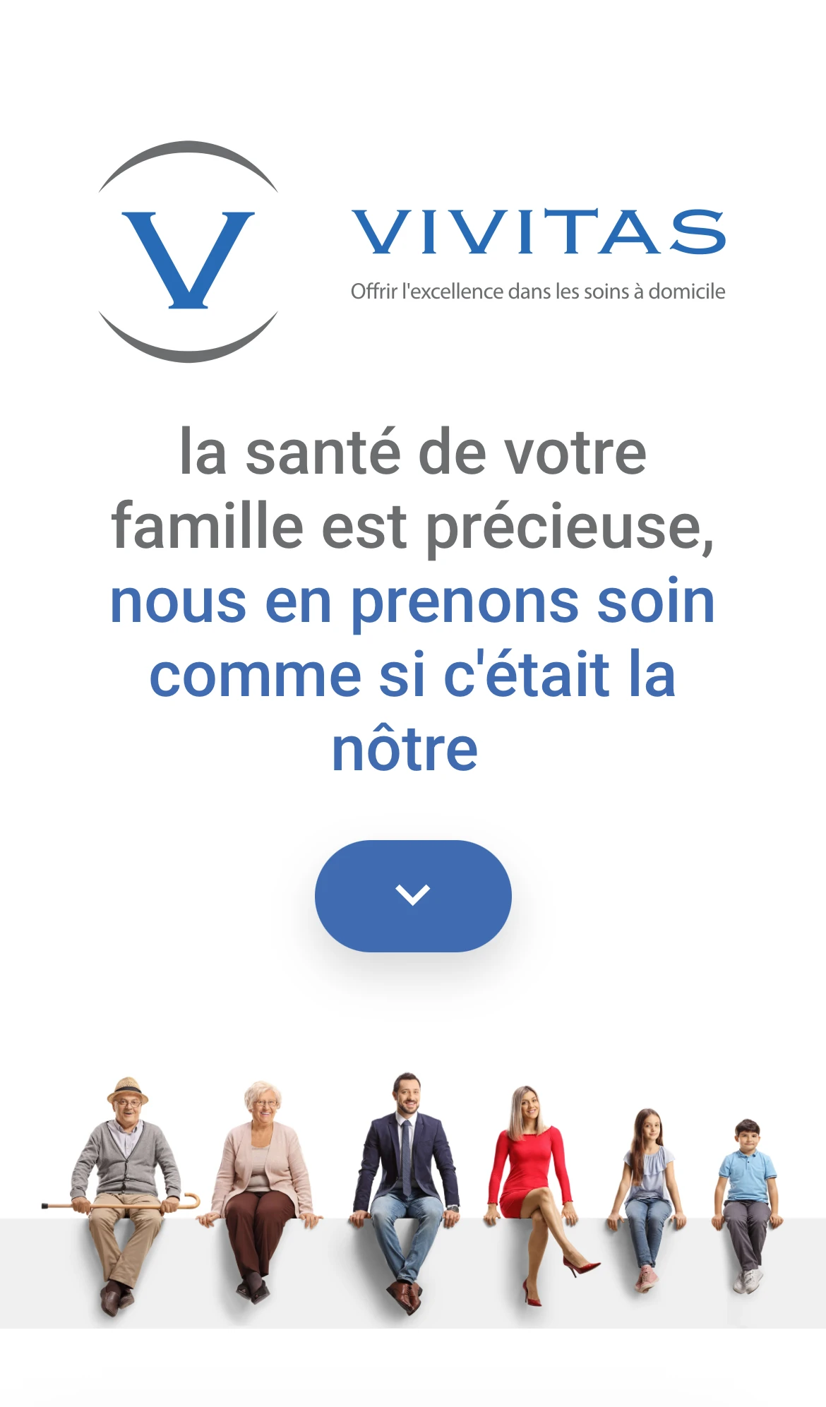 Version mobile du site Vivitas – soins à domicile Genève